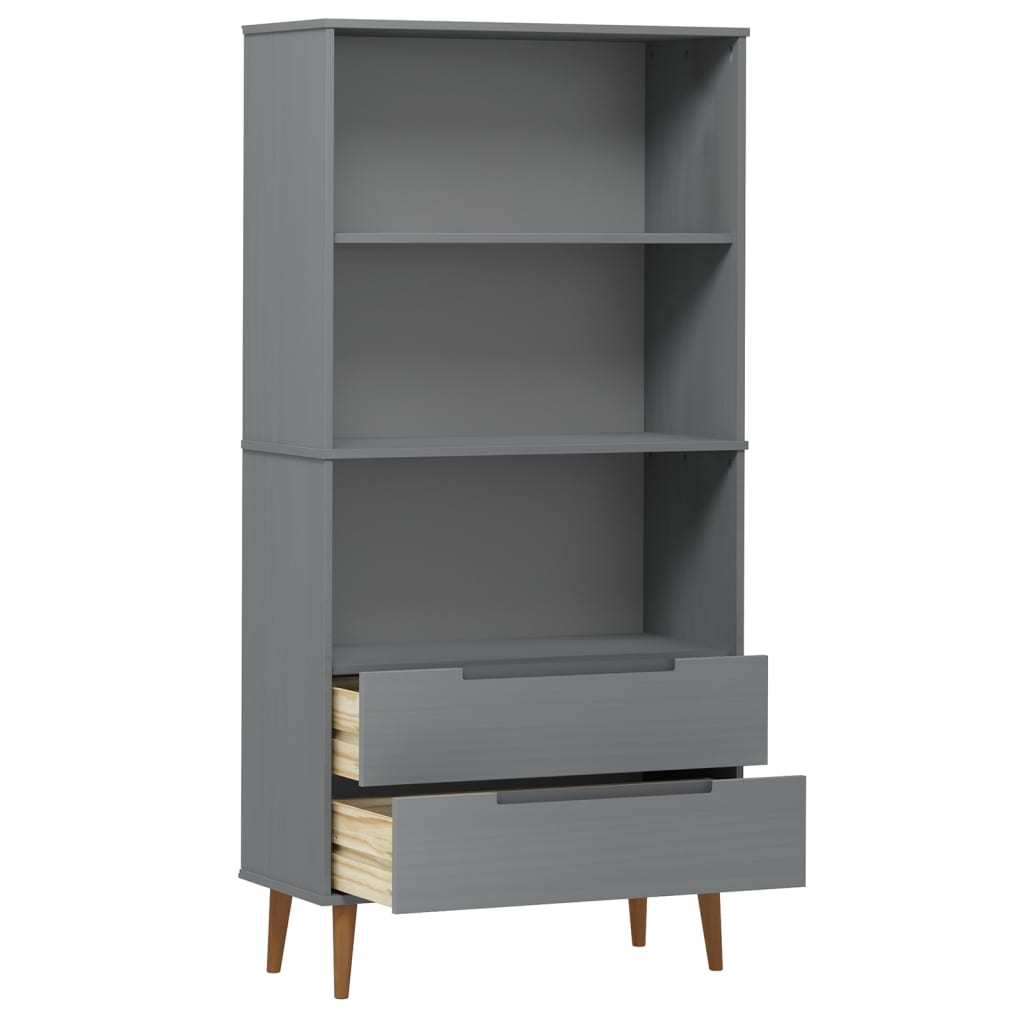 bookshelf MOLDE 85x35x170.5 cm solid pine wood