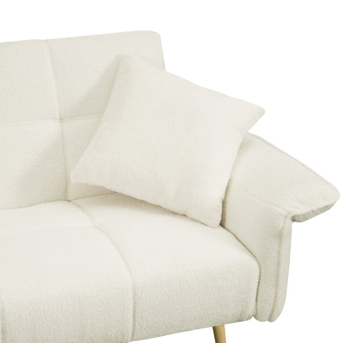 70.1 Inches  Futon Sofa Bed, Convertible Double Sofa Bed With Folding Armrests For Living Rooms And Small Spaces