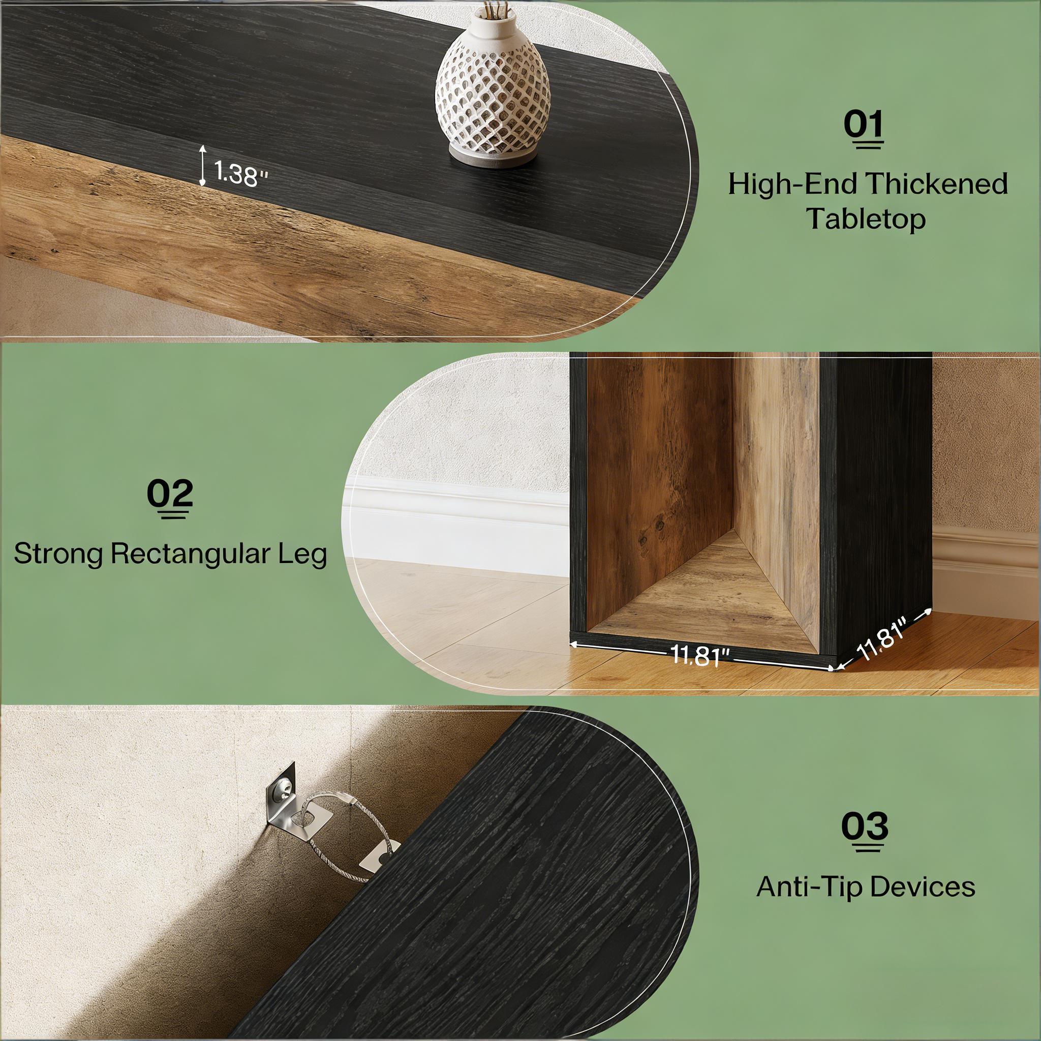Dual-Tone Design Console Table,Sofa Table,Modern Entryway Table