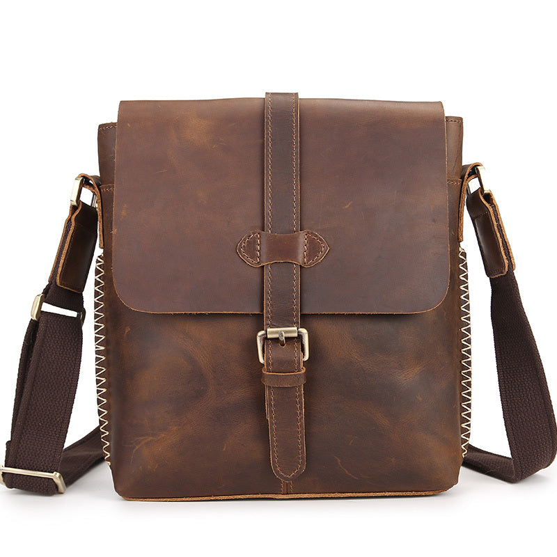 Men's Leather Top Leather Messenger Bag