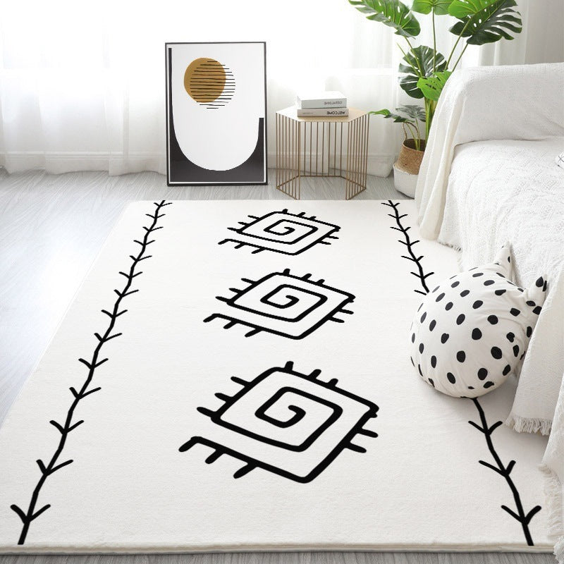 Home Bedroom Door Printed Non-slip Carpet