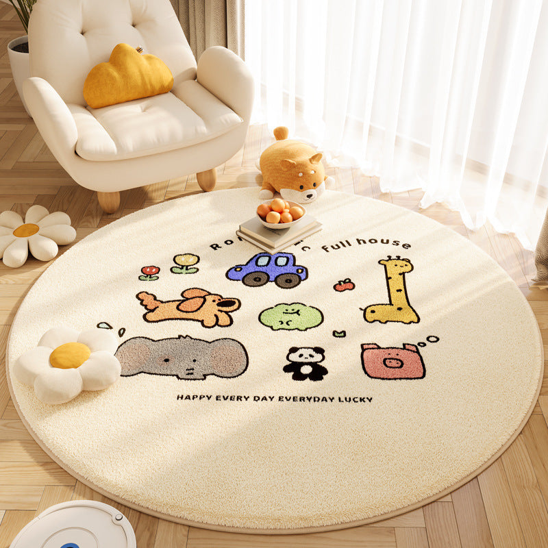 Home Anti Slip Cartoon Animal Cashmere Carpet