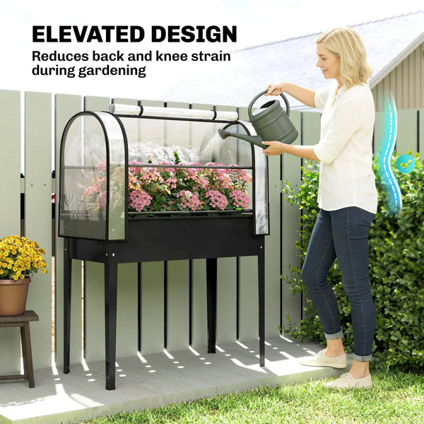 Garden Bed With Mini Greenhouse