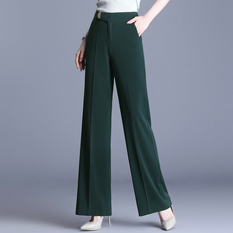 High Waist Drape And Thin Loose Loose Casual Straight Leg Mopping Trousers