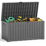 60-gallon Deck Box, With Handle And Lockable Resin Outdoor Storage Box, UV-resistant And Waterproof Storage Box