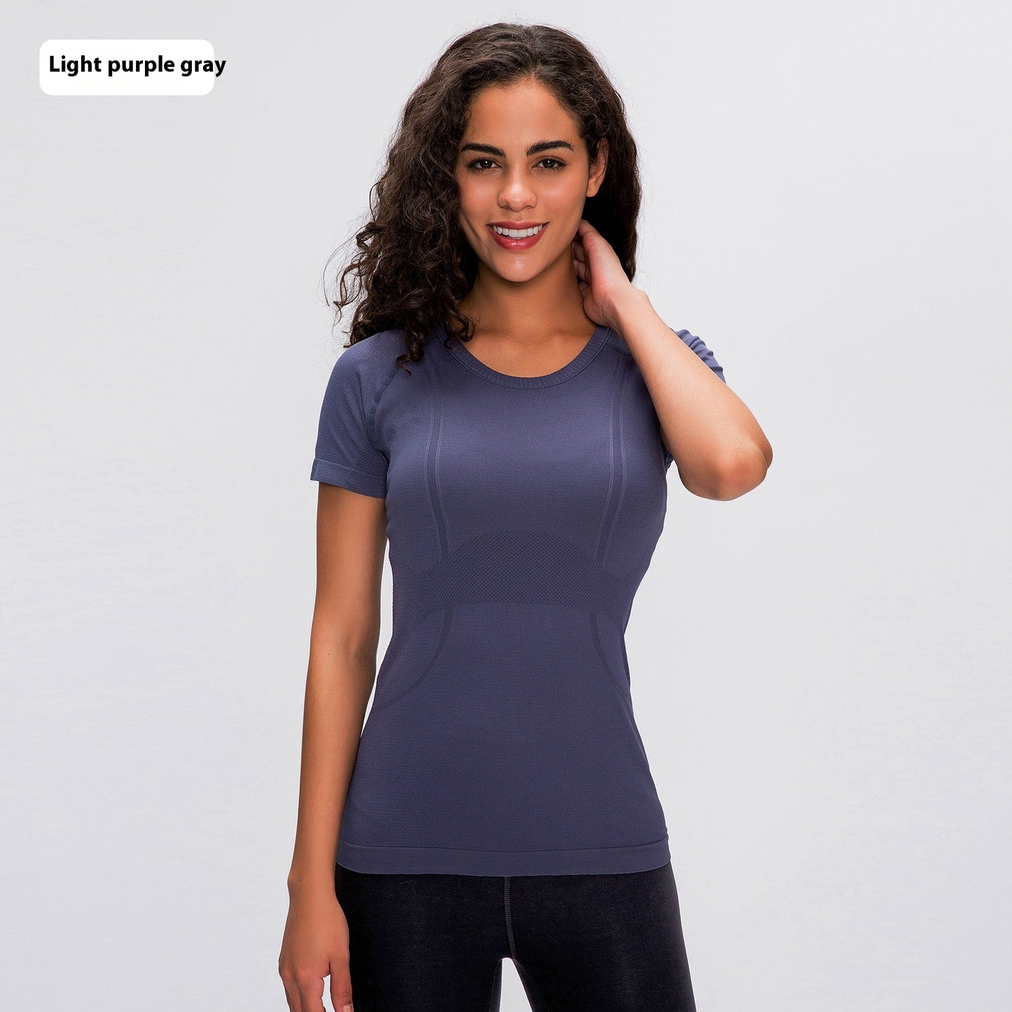 Women's Short Sleeve Round Neck Sports Running Fitness Top