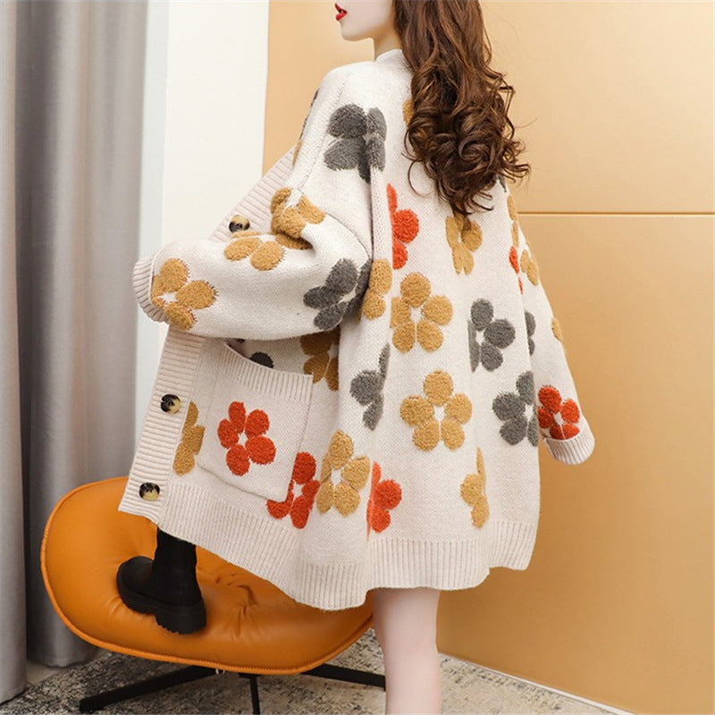 Japanese Lazy Style Knitted Cardigan