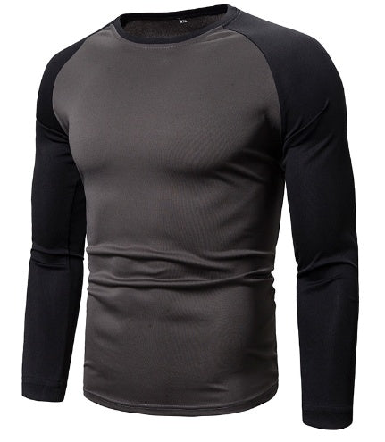 Men's Casual Long Sleeve Round Neck Skin Care T-Shirt