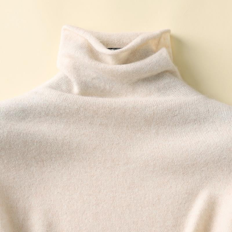 Turtleneck Western Style Inner Wear Thin Knitted Cashmere Sweater