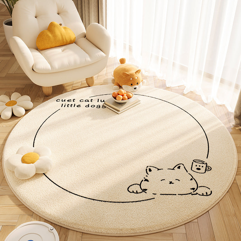 Home Anti Slip Cartoon Animal Cashmere Carpet