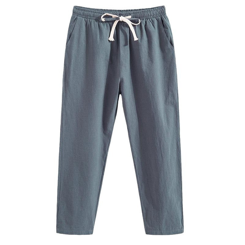 Men's Loose Plus Size Sports Straight Pants Linen Pants Men's Casual Pants