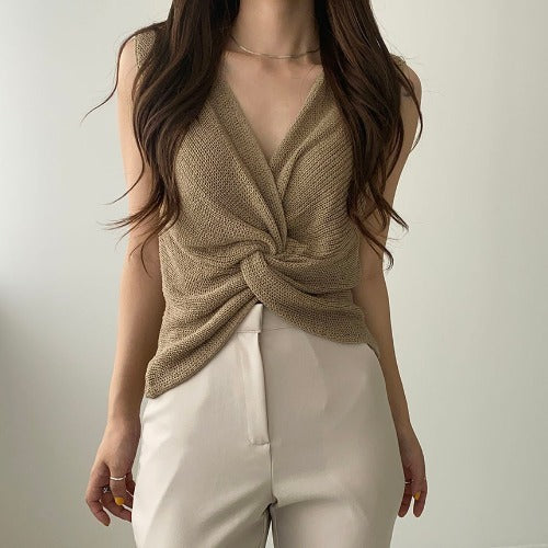 Women's Sleeveless Vest Sweater Top