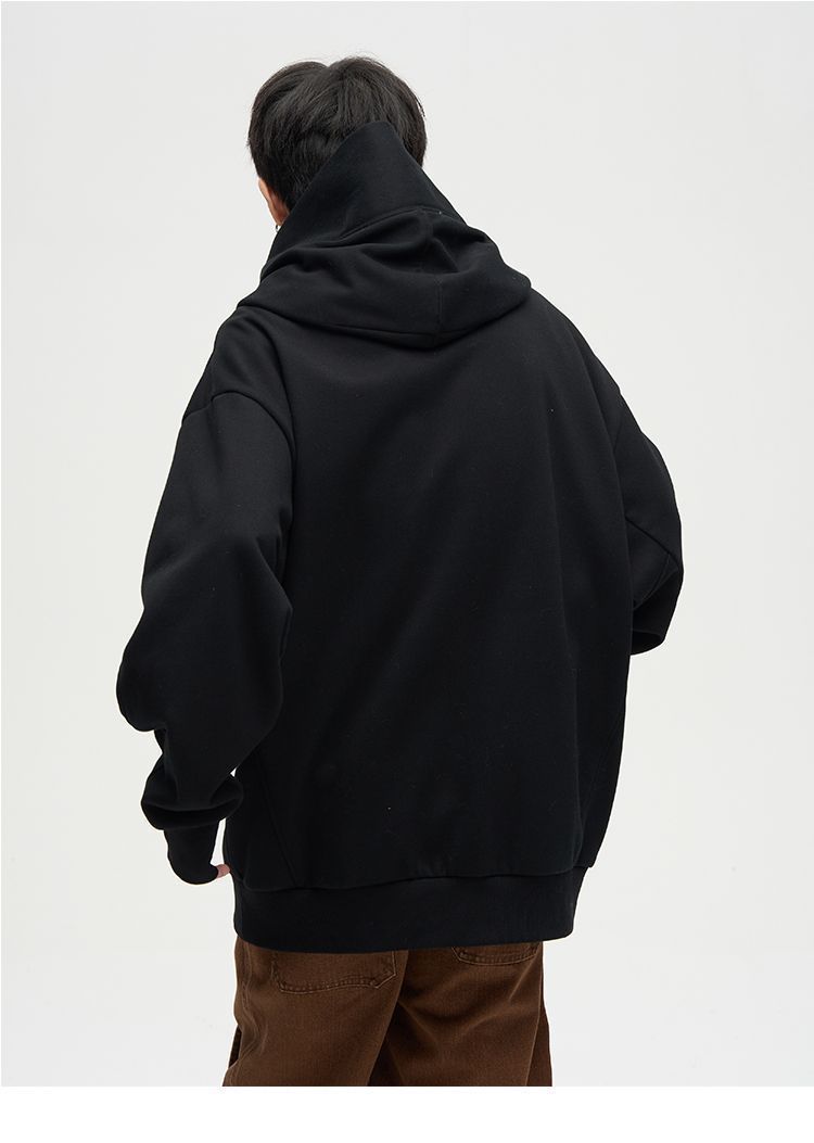 American High Street Heavy Fleece-lined Thickened Hooded Sweatshirt