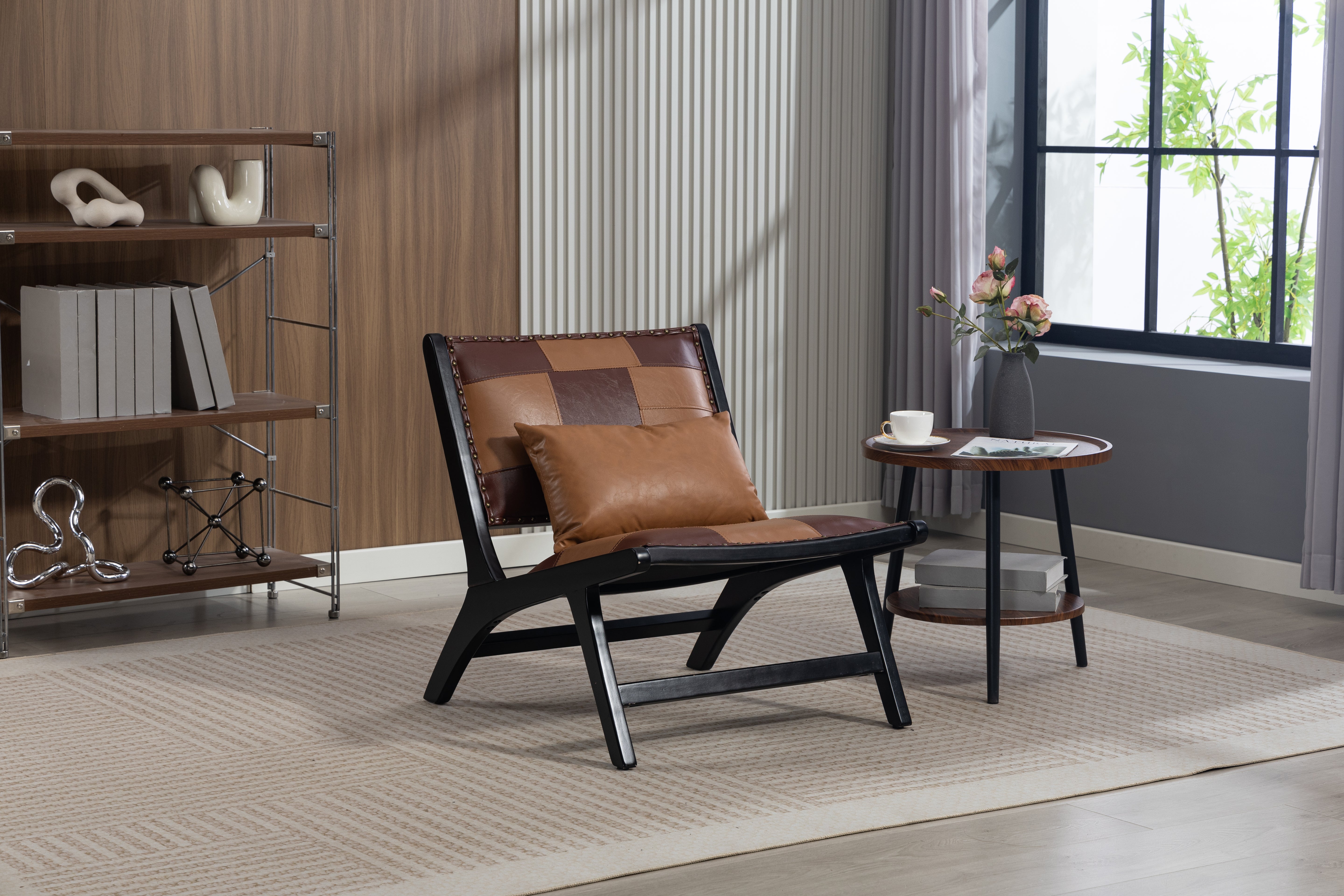 Modern Boho Accent Chairs For Living Room,Mid Century Lounge Chair,Side Chair Indoor