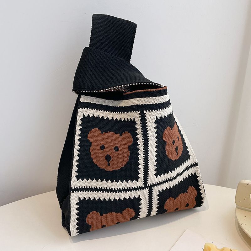 Women's Fashion All-match Hand-carrying Wool Bucket Bag