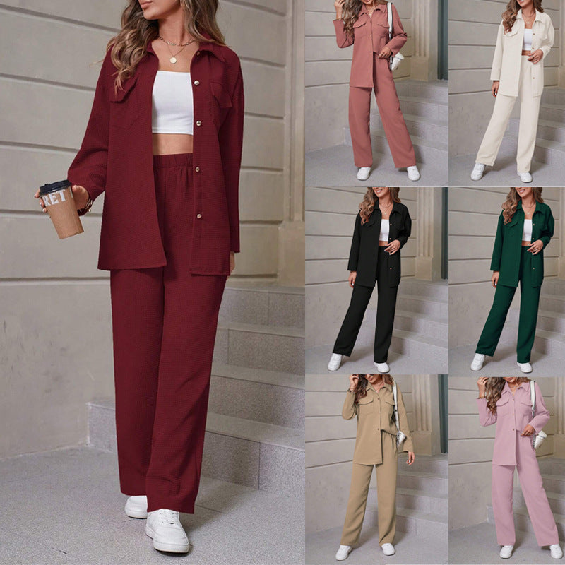 Lapel Cardigan Casual Suit Women