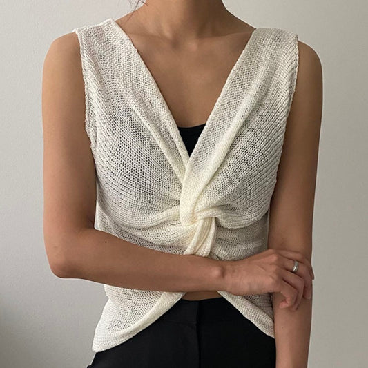 Women's Sleeveless Vest Sweater Top