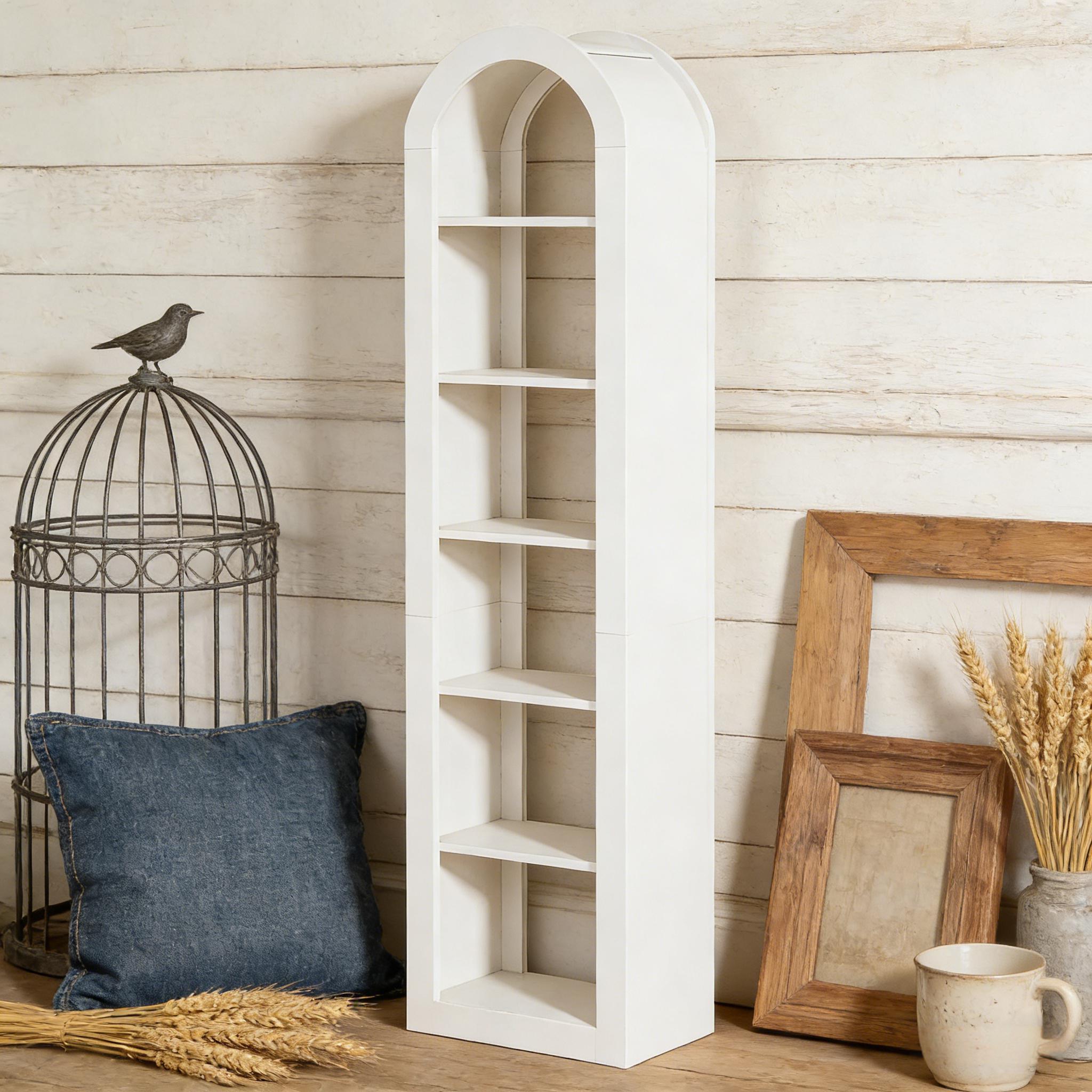 Open Display Shelf,Arched Bookshelf,Bookcase