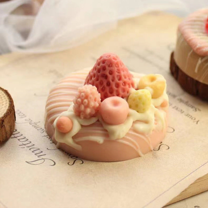 Handmade Soap Donuts With Strawberry Cream