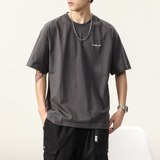 Fashion Men's Short-sleeved Bottoming Shirt Top